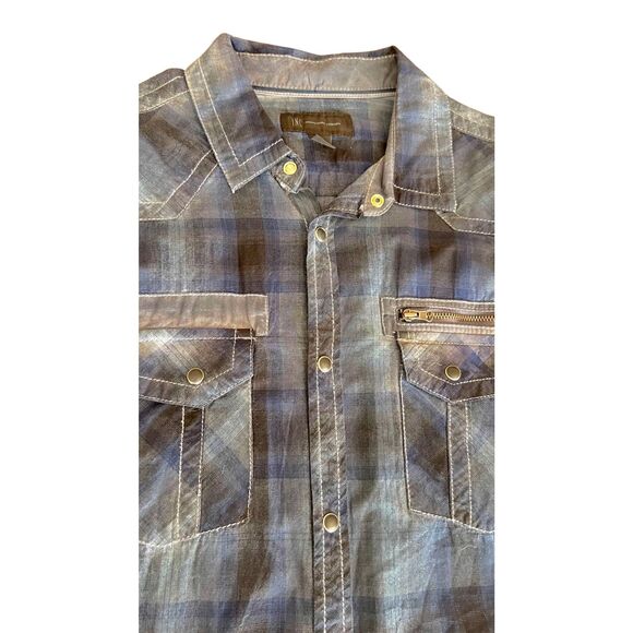 INC International Concepts Men's Plaid Button Up Shirt size L - Picture 5 of 7